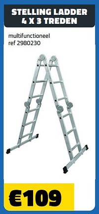 Stelling ladder 4 x 3 treden-Huismerk - Bouwcenter Frans Vlaeminck