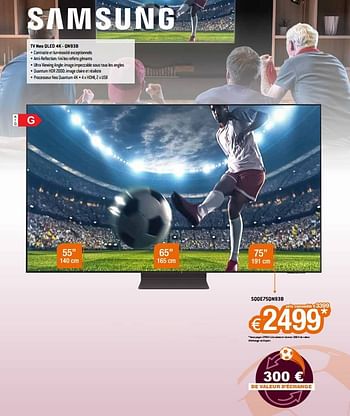 Promoties Samsung tv neo qled 4k sqqe75qn93b - Samsung - Geldig van 28/10/2022 tot 28/11/2022 bij Expert