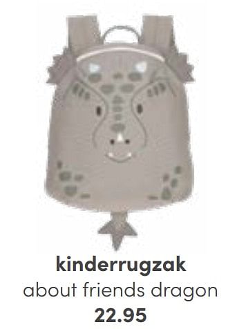 Promoties Kinderrugzak about friends dragon - Huismerk - Baby & Tiener Megastore - Geldig van 30/10/2022 tot 12/11/2022 bij Baby & Tiener Megastore