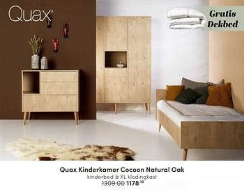 Promoties Quax kinderkamer cocoon natural oak - Quax - Geldig van 30/10/2022 tot 12/11/2022 bij Baby & Tiener Megastore