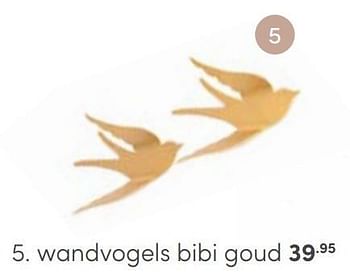 Promoties Wandvogels bibi goud - Huismerk - Baby & Tiener Megastore - Geldig van 30/10/2022 tot 12/11/2022 bij Baby & Tiener Megastore