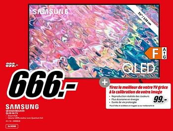Promotions Samsung qe55q64bauxxn qled 4k tv - Samsung - Valide de 07/11/2022 à 13/11/2022 chez Media Markt