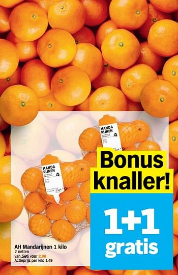 Promoties Ah mandarijnen - Huismerk - Albert Heijn - Geldig van 07/11/2022 tot 13/11/2022 bij Albert Heijn