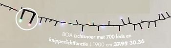 Promoties Boa lichtsnoer met 700 leds en knipperlichtfunctie - Huismerk - Casa - Geldig van 31/10/2022 tot 25/12/2022 bij Casa