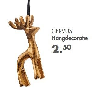 Promoties Cervus hangdecoratie - Huismerk - Casa - Geldig van 31/10/2022 tot 25/12/2022 bij Casa