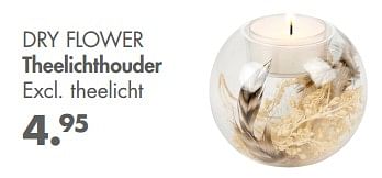 Promoties Dry flower theelichthouder - Huismerk - Casa - Geldig van 31/10/2022 tot 25/12/2022 bij Casa
