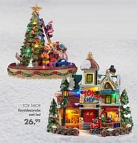 Toy shop kerstdecoratie met led-Huismerk - Casa