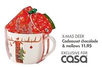 X-mas deer cadeauset chocolade + mellows-Huismerk - Casa