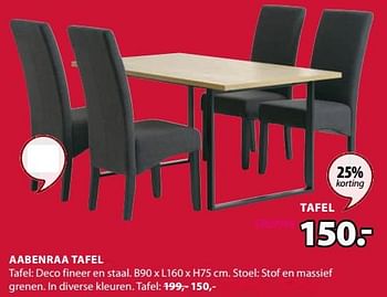 Promoties Aabenraa tafel - Huismerk - Jysk - Geldig van 07/11/2022 tot 27/11/2022 bij Jysk