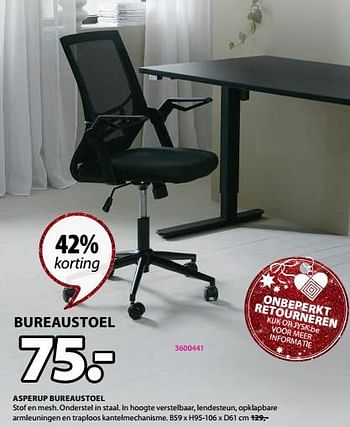 Promoties Asperup bureaustoel - Huismerk - Jysk - Geldig van 07/11/2022 tot 27/11/2022 bij Jysk