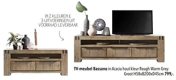 Promoties Tv-meubel bassano groot - Huismerk - Pronto Wonen - Geldig van 16/10/2022 tot 13/11/2022 bij Pronto Wonen