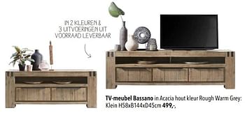 Promoties Tv-meubel bassano klein - Huismerk - Pronto Wonen - Geldig van 16/10/2022 tot 13/11/2022 bij Pronto Wonen