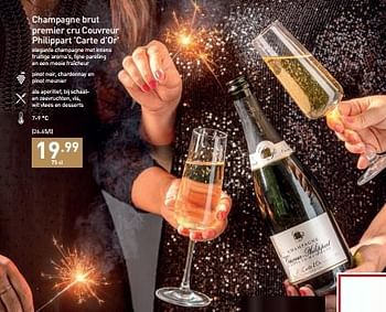 Promoties Champagne brut premier cru couvreur philippart carte d`or - Champagne - Geldig van 07/11/2022 tot 31/12/2022 bij Aldi