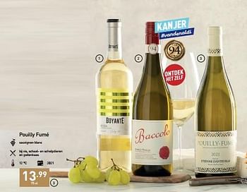 Promoties Pouilly fumé - Witte wijnen - Geldig van 07/11/2022 tot 31/12/2022 bij Aldi