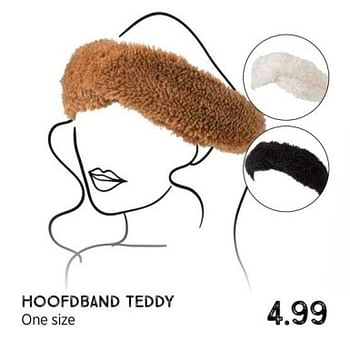 Promoties Hoofdband teddy - Huismerk - Xenos - Geldig van 07/11/2022 tot 20/11/2022 bij Xenos