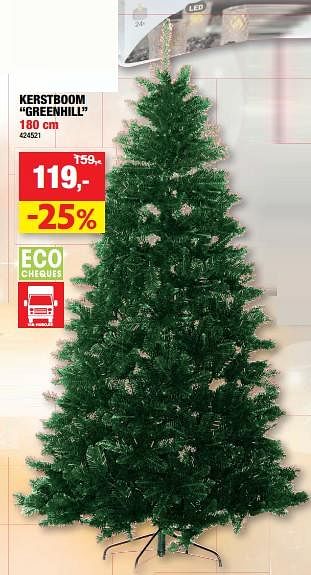 Promoties Kerstboom greenhill - Huismerk - Hubo  - Geldig van 09/11/2022 tot 20/11/2022 bij Hubo