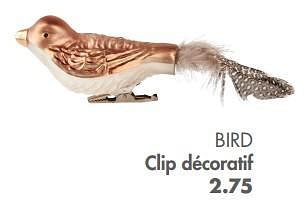 Promotions Bird clip décoratif - Produit maison - Casa - Valide de 31/10/2022 à 25/12/2022 chez Casa