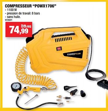 Promotions Powerplus compresseur powx1706 - Powerplus - Valide de 09/11/2022 à 20/11/2022 chez Hubo