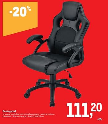 Promoties Gamingstoel - Huismerk - Makro - Geldig van 16/11/2022 tot 29/11/2022 bij Makro