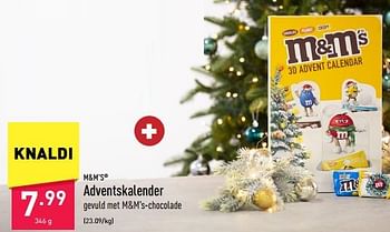 Promoties Adventskalender - M&M 's - Geldig van 18/11/2022 tot 25/11/2022 bij Aldi