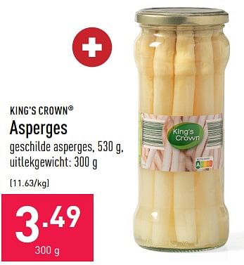 Promoties Asperges - King's Crown - Geldig van 18/11/2022 tot 25/11/2022 bij Aldi