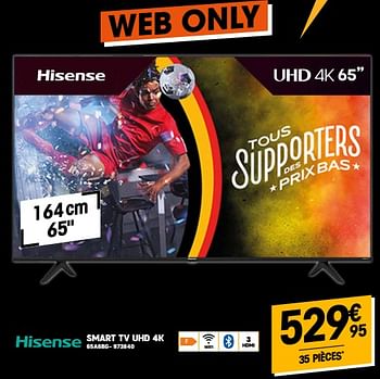 Promotions Hisense smart tv uhd 4k 65a6bg - Hisense - Valide de 10/11/2022 à 22/11/2022 chez Electro Depot