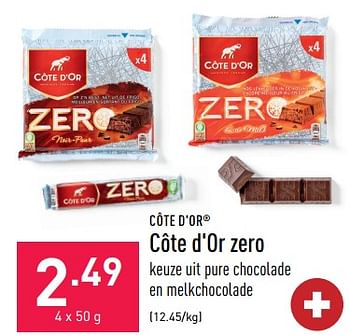 Promoties Côte d`or zero - Cote D'Or - Geldig van 18/11/2022 tot 25/11/2022 bij Aldi