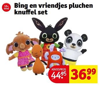 Promoties Bing en vriendjes pluchen knuffel set - Bing - Geldig van 07/11/2022 tot 20/11/2022 bij Kruidvat