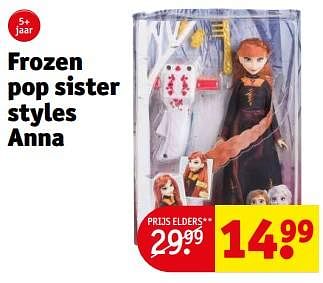 Promoties Frozen pop sister styles anna - Hasbro - Geldig van 07/11/2022 tot 20/11/2022 bij Kruidvat