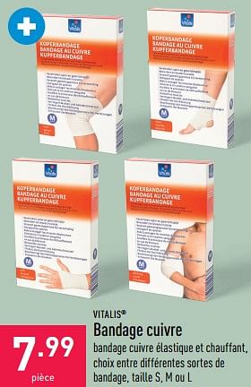 Promotions Bandage cuivre - Vitalis - Valide de 16/11/2022 à 25/11/2022 chez Aldi