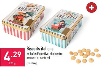 Promotions Biscuits italien - Produit maison - Aldi - Valide de 18/11/2022 à 25/11/2022 chez Aldi