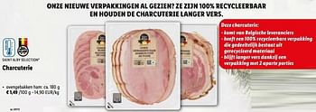 Promoties Charcuterie ovengebakken ham - Saint Alby - Geldig van 14/11/2022 tot 19/11/2022 bij Lidl