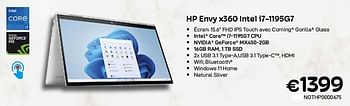 Promotions Hp envy x360 intel i7-1195g7 - HP - Valide de 01/11/2022 à 30/11/2022 chez Compudeals