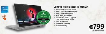 Promotions Lenovo flex 5 intel i5-1135g7 - Lenovo - Valide de 01/11/2022 à 30/11/2022 chez Compudeals
