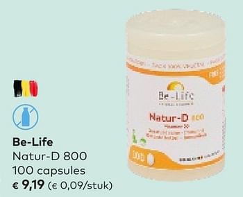 Promoties Be-life natur-d 800 - Be-life - Geldig van 09/11/2022 tot 29/11/2022 bij Bioplanet