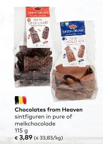 Promoties Chocolates from heaven sintfiguren in pure of melkchocolade - Chocolates From Heaven - Geldig van 09/11/2022 tot 29/11/2022 bij Bioplanet