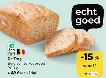 Promoties De trog belgisch tarwebrood - De Trog - Geldig van 09/11/2022 tot 29/11/2022 bij Bioplanet