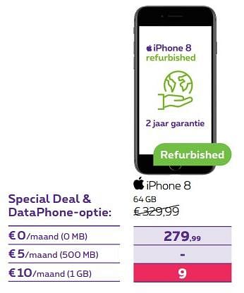 Promoties Apple iphone 8 64 gb - Apple - Geldig van 02/11/2022 tot 31/01/2023 bij Proximus