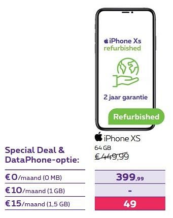 Promoties Apple iphone xs 64 gb - Apple - Geldig van 02/11/2022 tot 31/01/2023 bij Proximus