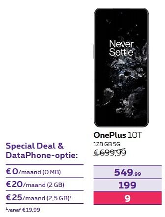 Promoties Oneplus 10t 128 gb 5g - OnePlus - Geldig van 02/11/2022 tot 31/01/2023 bij Proximus