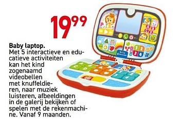 Promoties Baby laptop - Clementoni - Geldig van 18/10/2022 tot 06/12/2022 bij Deproost