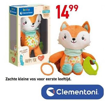 Promoties Zachte kleine vos voor eerste leeftijd - Clementoni - Geldig van 18/10/2022 tot 06/12/2022 bij B-Toys