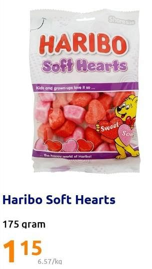 Promoties Haribo soft hearts - Haribo - Geldig van 09/11/2022 tot 15/11/2022 bij Action