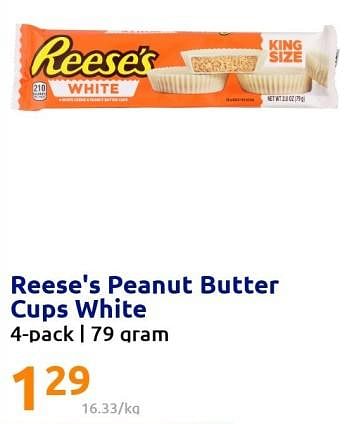 Promoties Reese`s peanut butter cups white - Reeses - Geldig van 09/11/2022 tot 15/11/2022 bij Action