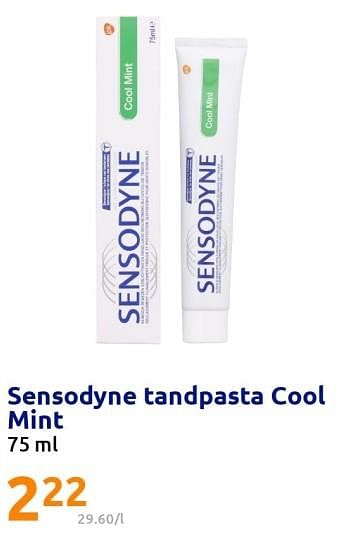 Promoties Sensodyne tandpasta cool mint - Sensodyne - Geldig van 09/11/2022 tot 15/11/2022 bij Action