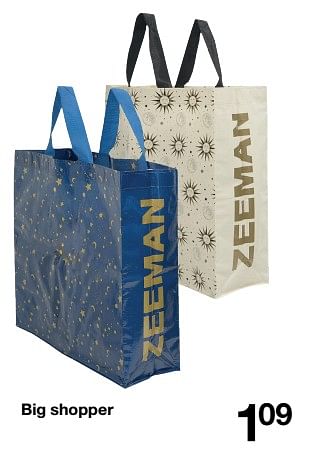 Promoties Big shopper - Huismerk - Zeeman  - Geldig van 12/11/2022 tot 18/11/2022 bij Zeeman