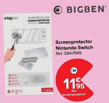 Promoties Screenprotector nintendo switch - BIGben - Geldig van 19/10/2022 tot 06/12/2022 bij Carrefour