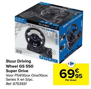 Promotions Stuur driving wheel gs 550 super drive - Subsonic - Valide de 19/10/2022 à 06/12/2022 chez Carrefour