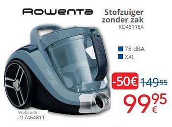Promoties Rowenta stofzuiger zonder zak ro4811ea - Rowenta - Geldig van 14/11/2022 tot 30/11/2022 bij Eldi