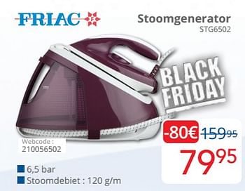 Promoties Friac stoomgenerator stg6502 - Friac - Geldig van 14/11/2022 tot 30/11/2022 bij Eldi